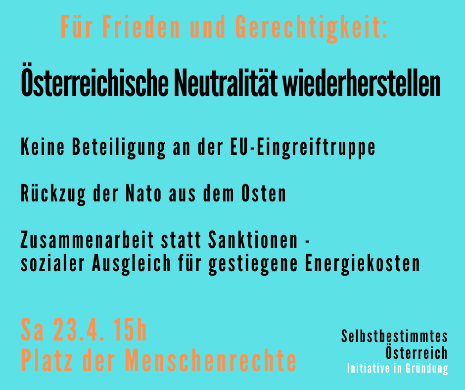 Österreichische Neutralität wiederherstellen