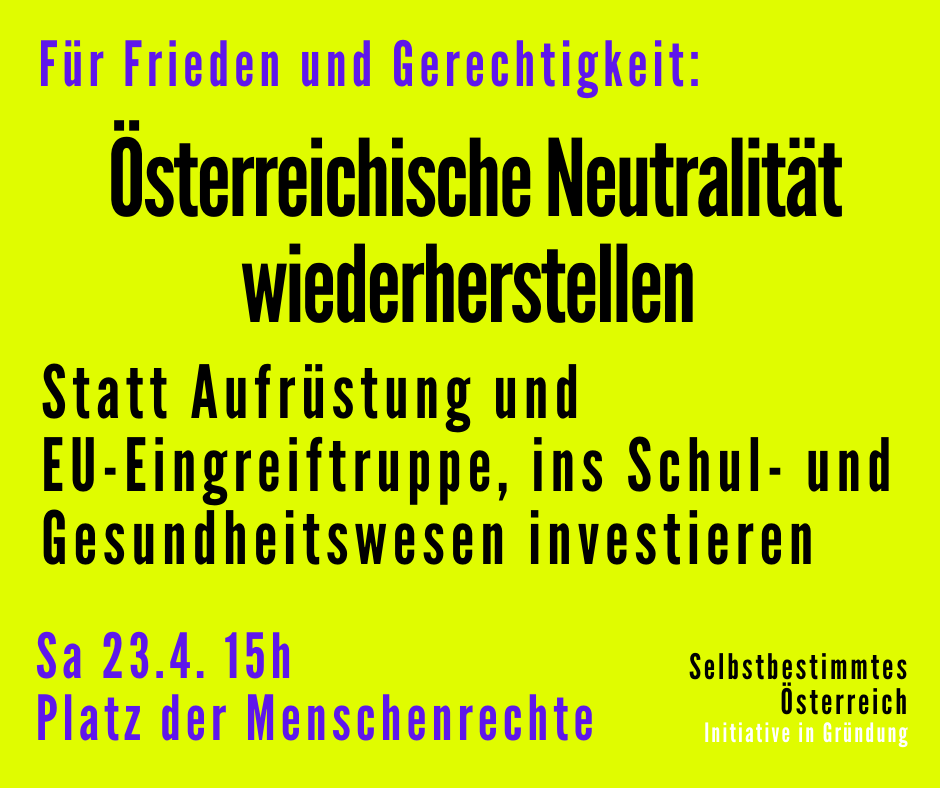 Österreichische Neutralität wiederherstellen