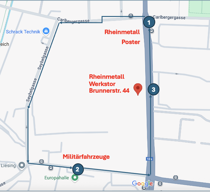 Umrundung von Rheinmetall Liesing
