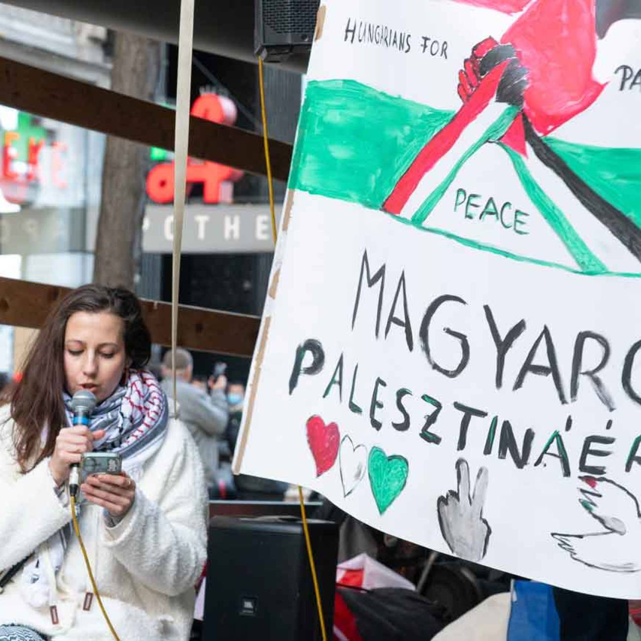 Anna Toth, Ungarn für Palästina; Copyright StefanieJSteindl Copyright StefanieJSteindl