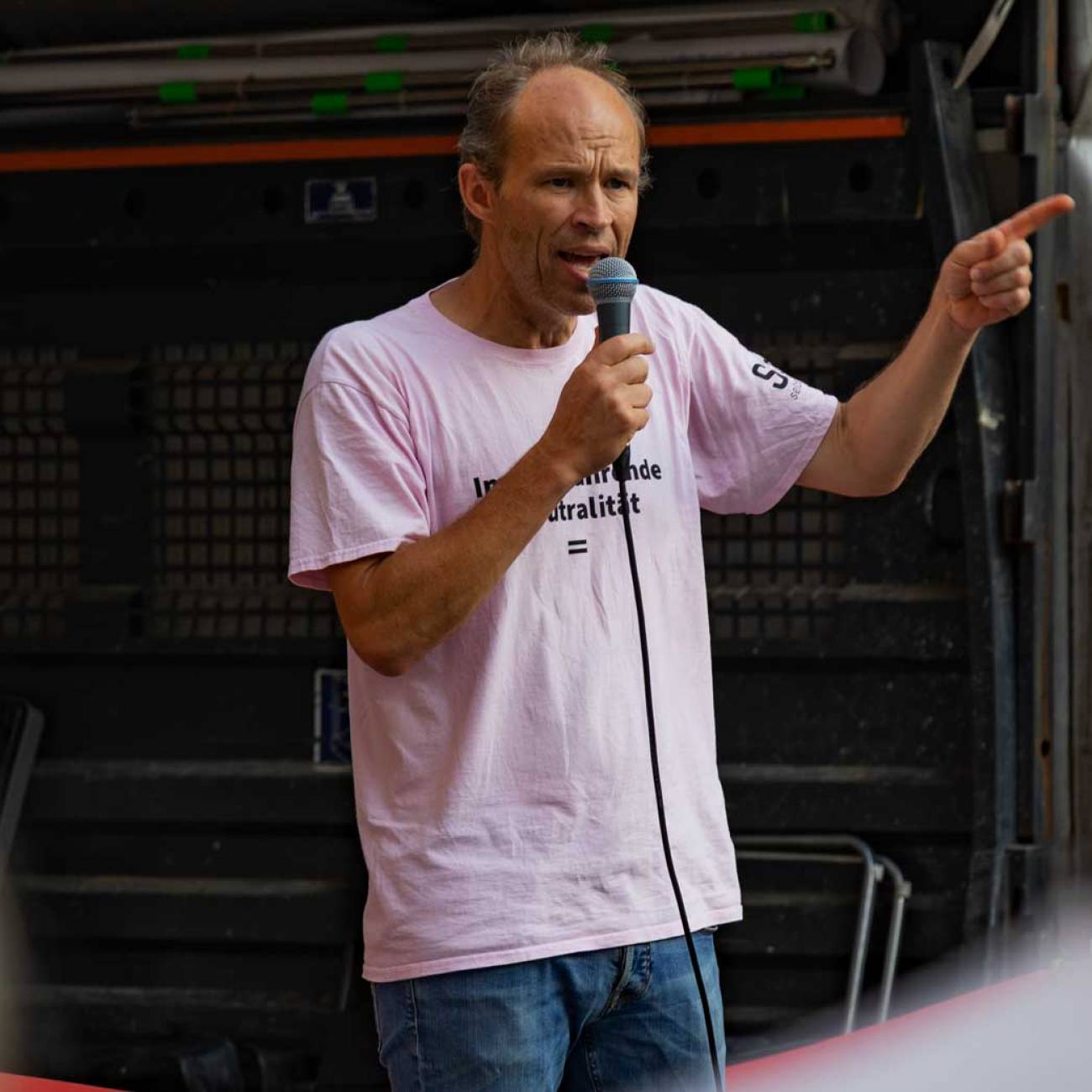 Willi Langthaler bei seiner Abschlussrede