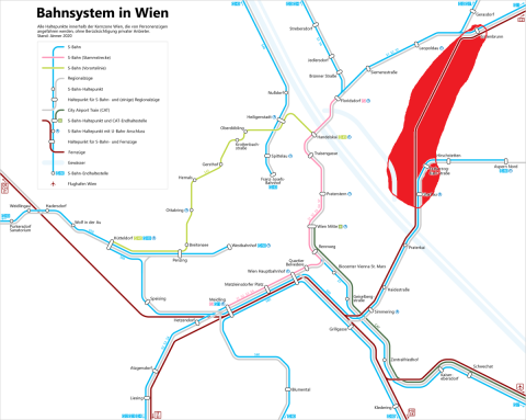 Für den ÖPNV stillgelegte Laaer Ostbahn in Wien