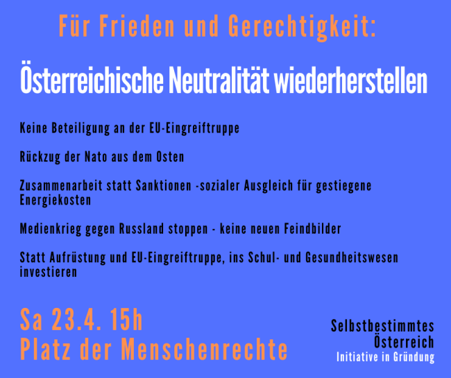 Österreichische Neutralität wiederherstellen