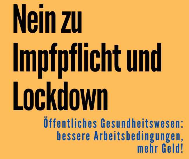 Nein zu Impfpflicht und Lockdown