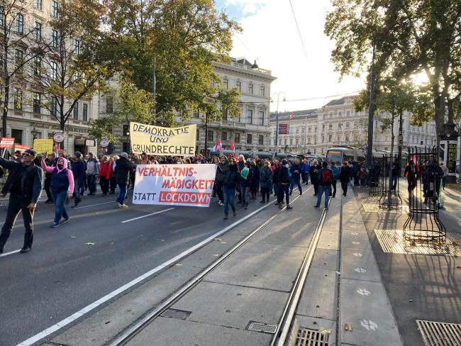 Massendemonstrationen gegen die Corona-Maßnahmen