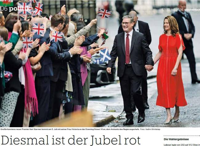 taz, 6. Juli 2024: Das Zentralorgan der aggressivsten deutschen Regierungspartei jubelt