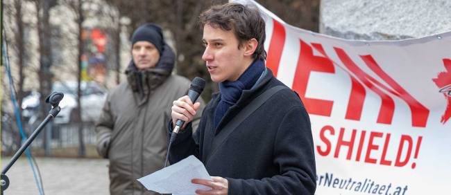 David Wögerbauer bei seiner Rede