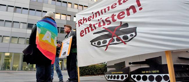 RHEINMETALL RAUS!