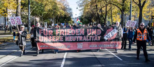 Der Demozug auf dem Ring Der Demozug auf dem Ring