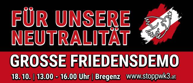 Friedensdemo in Vorarlberg 18.10.25