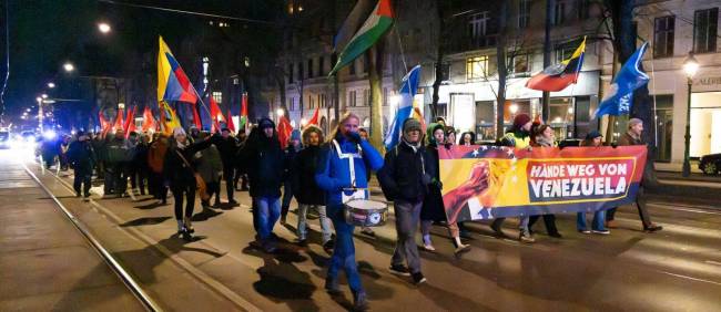 Der Protestzug auf dem Ring