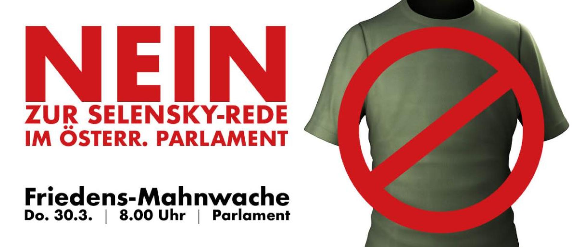 Nein zur Selensky-Rede im Parlament