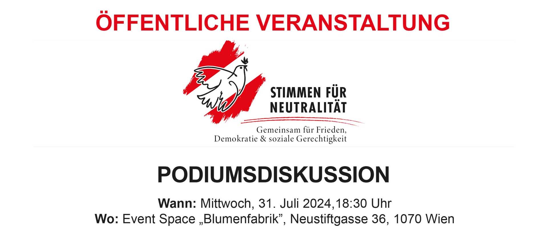 Stimmen für Neutralität  |  PODIUMSDISKUSSION
