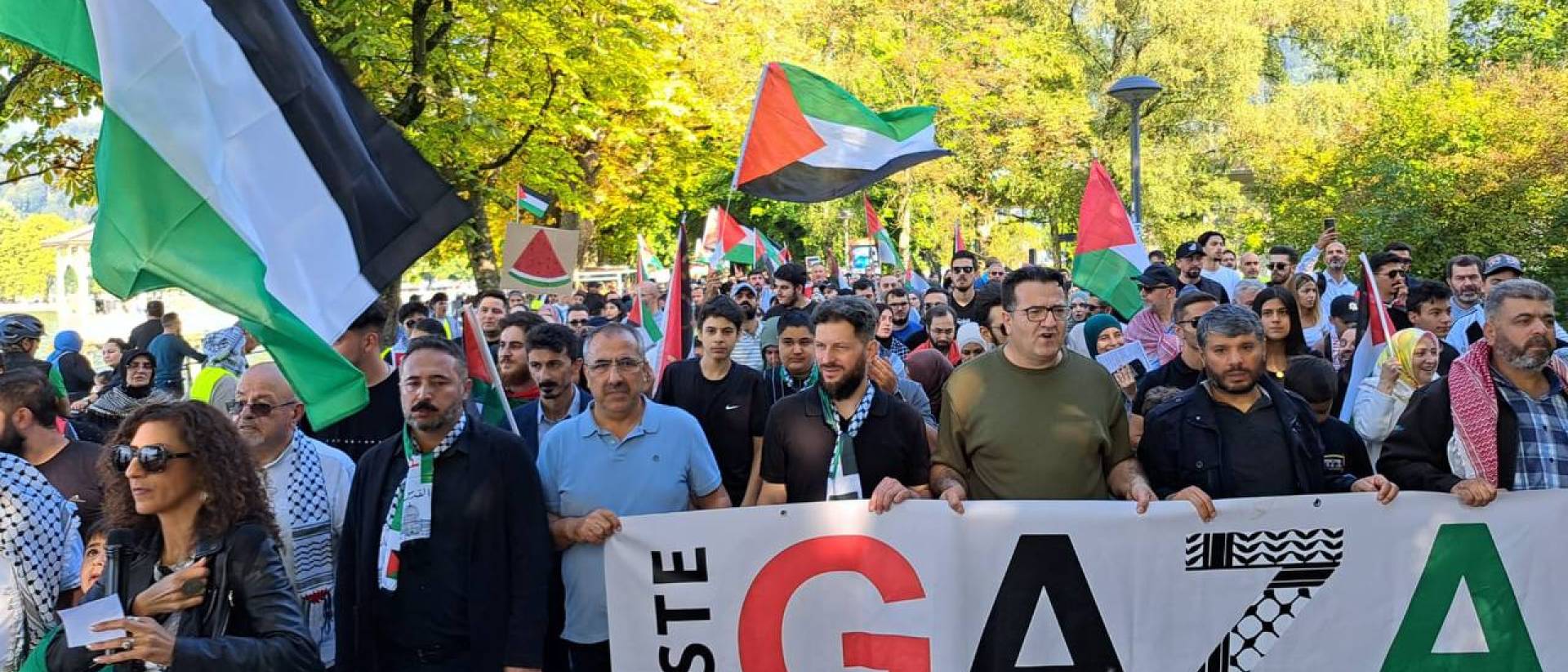 Großdemo der Liste GAZA in Bregenz mit über tausend Menschen am 21.9.24