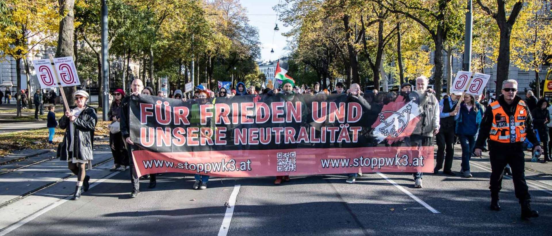 Der Demozug auf dem Ring