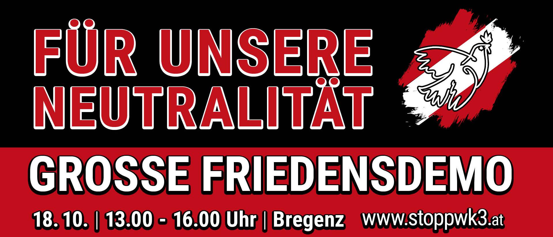 Großdemo in Vorarlberg für Frieden