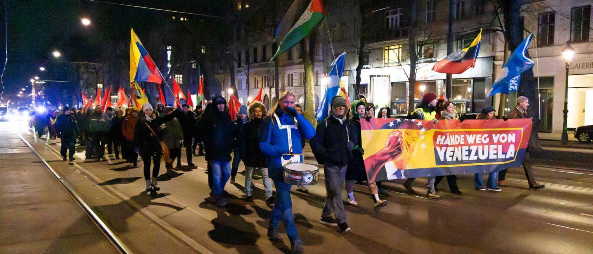 Der Protestzug auf dem Ring