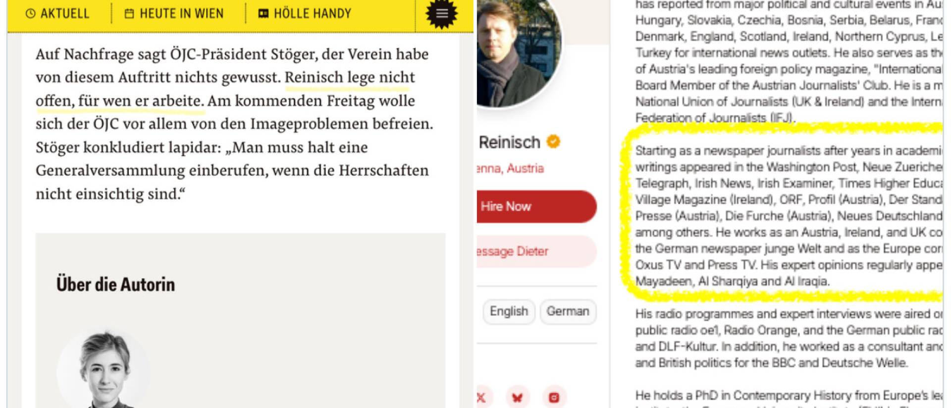 »Wirbel um Iran-Propaganda im Österreichischen Journalistenclub« vom 10.02.2026 von Lina Paulitsch