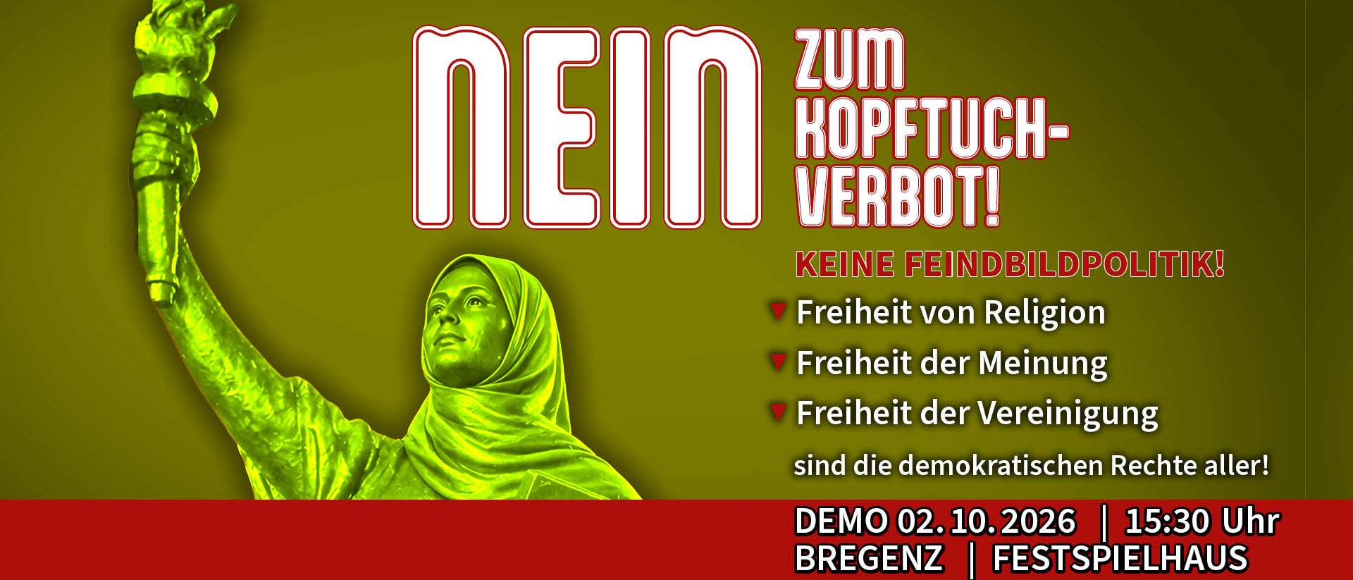 Demo gegen das Kopftuch-Verbot  |  Bregenz