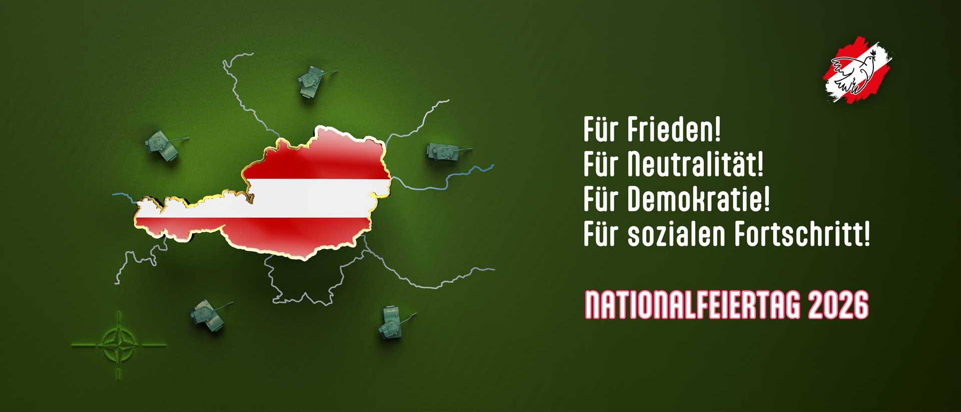 Kundgebung, „Stimmen für Neutralität“