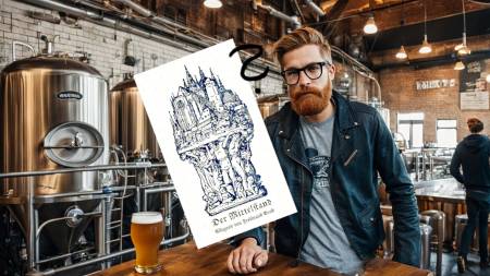 Allegorie des Mittelstands auf AI generiertes Bild einer Microbrewery